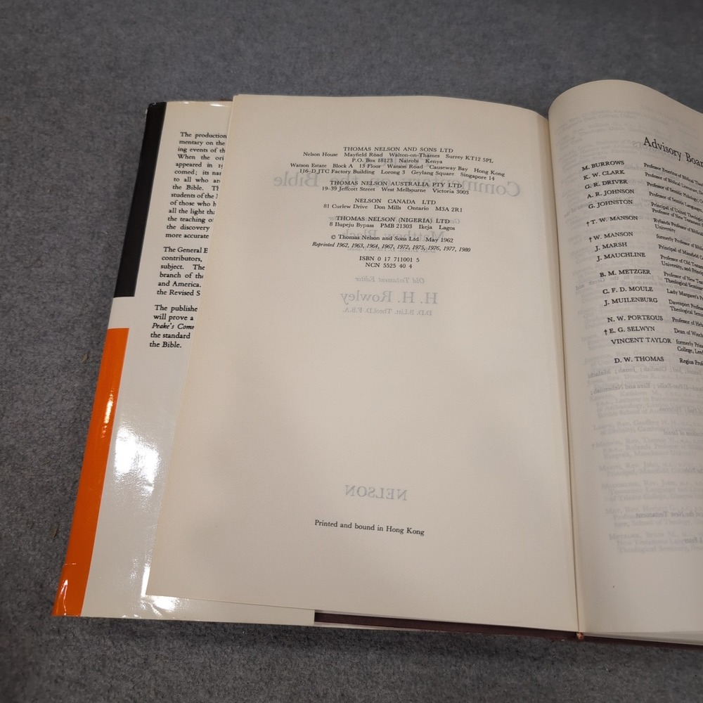 Peake's Commentary on the Bible Matthew Black H.H. Rowley Thomas Nelson HC - Picture 3 of 3
